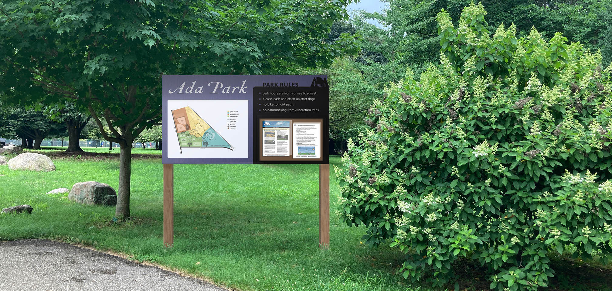 park entry sign